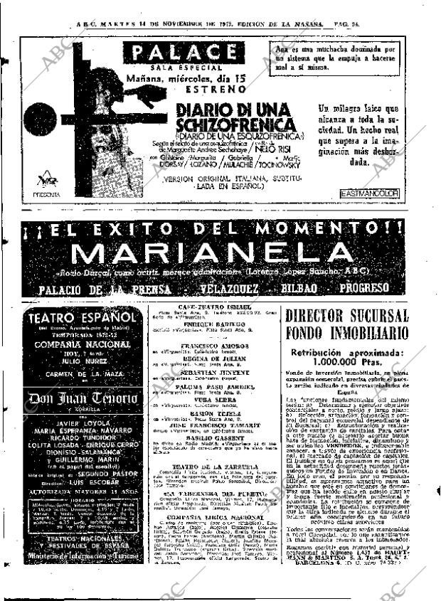ABC MADRID 14-11-1972 página 94