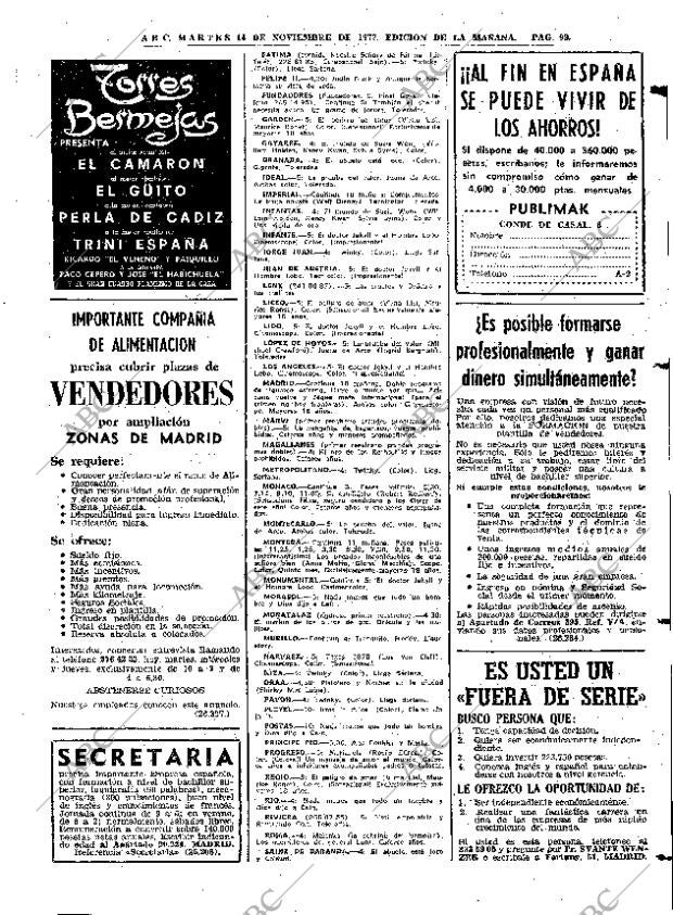 ABC MADRID 14-11-1972 página 99