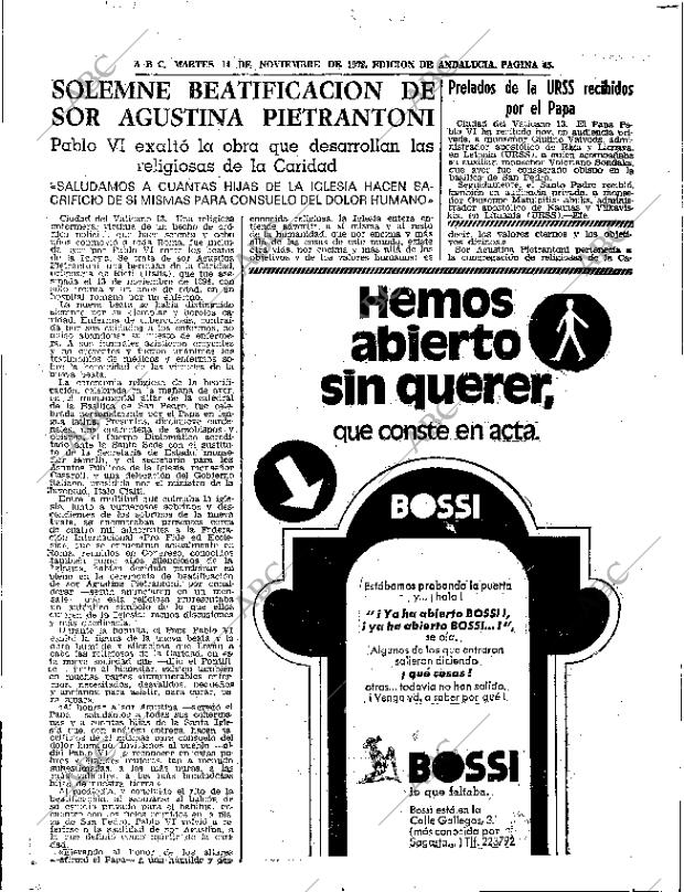 ABC SEVILLA 14-11-1972 página 45