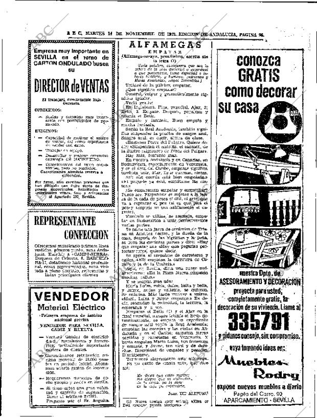 ABC SEVILLA 14-11-1972 página 96