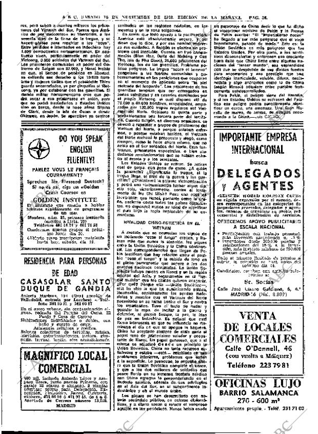 ABC MADRID 18-11-1972 página 36