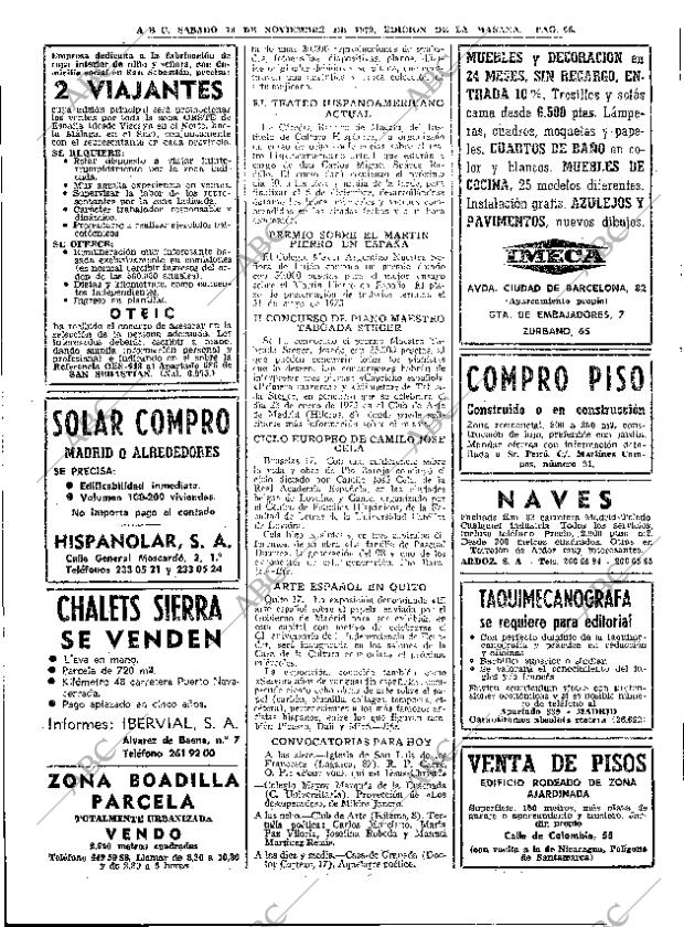 ABC MADRID 18-11-1972 página 66
