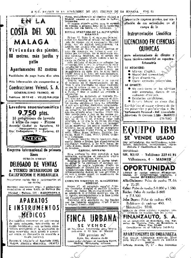 ABC MADRID 18-11-1972 página 84