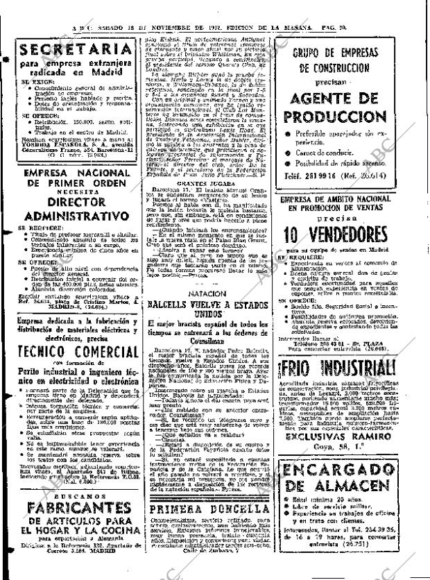 ABC MADRID 18-11-1972 página 90