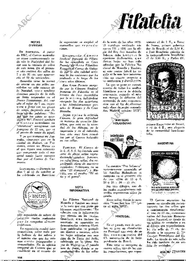 BLANCO Y NEGRO MADRID 18-11-1972 página 110