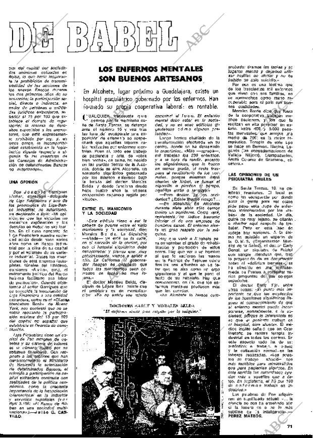 BLANCO Y NEGRO MADRID 18-11-1972 página 71