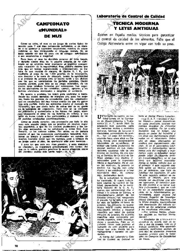 BLANCO Y NEGRO MADRID 18-11-1972 página 72