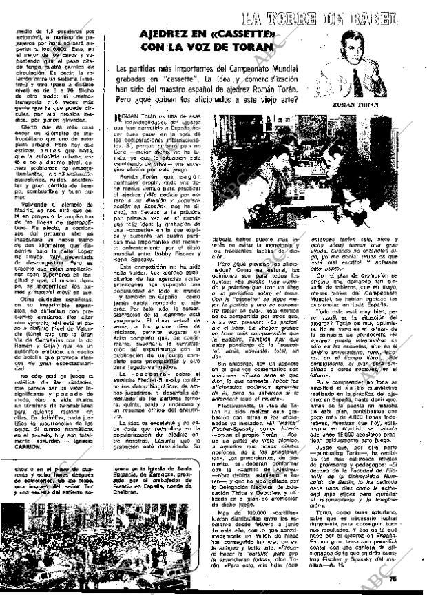 BLANCO Y NEGRO MADRID 18-11-1972 página 75