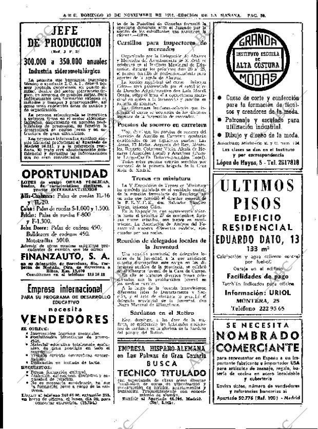 ABC MADRID 19-11-1972 página 50