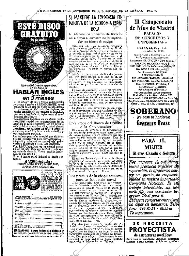 ABC MADRID 19-11-1972 página 62