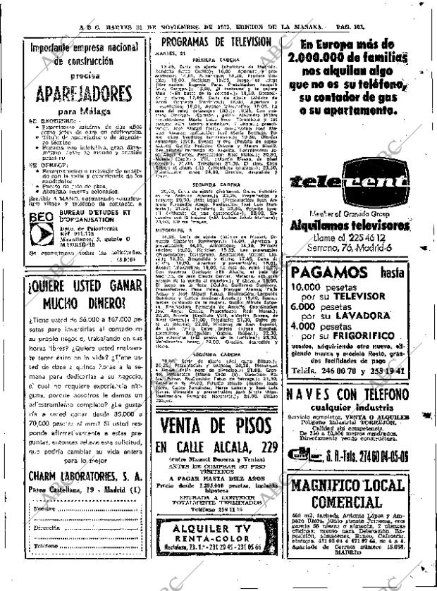 ABC MADRID 21-11-1972 página 101