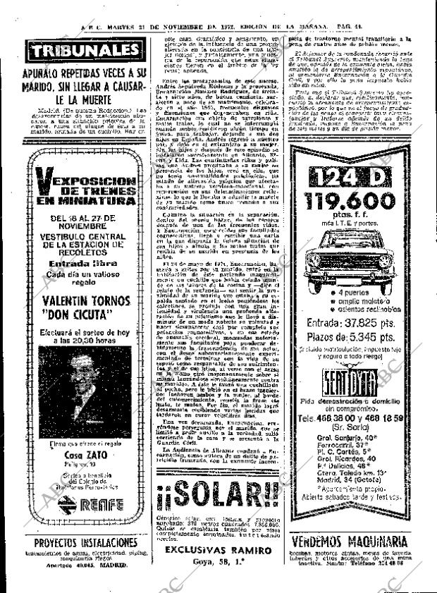 ABC MADRID 21-11-1972 página 44