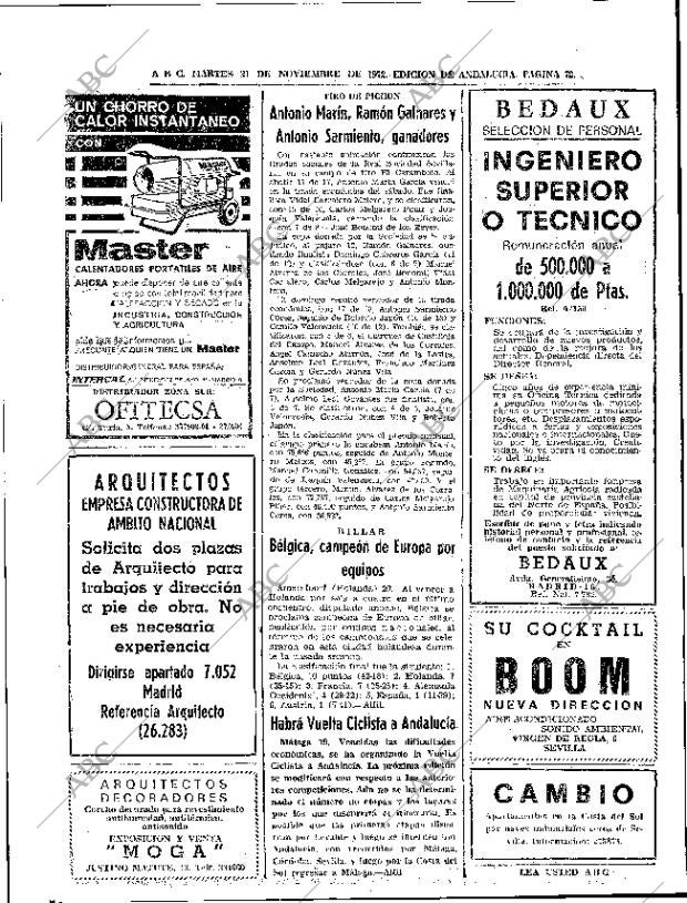 ABC SEVILLA 21-11-1972 página 72