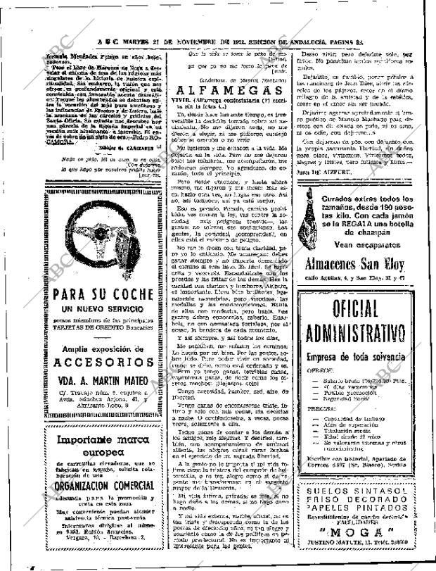 ABC SEVILLA 21-11-1972 página 86