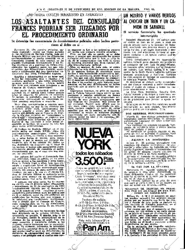 ABC MADRID 22-11-1972 página 45