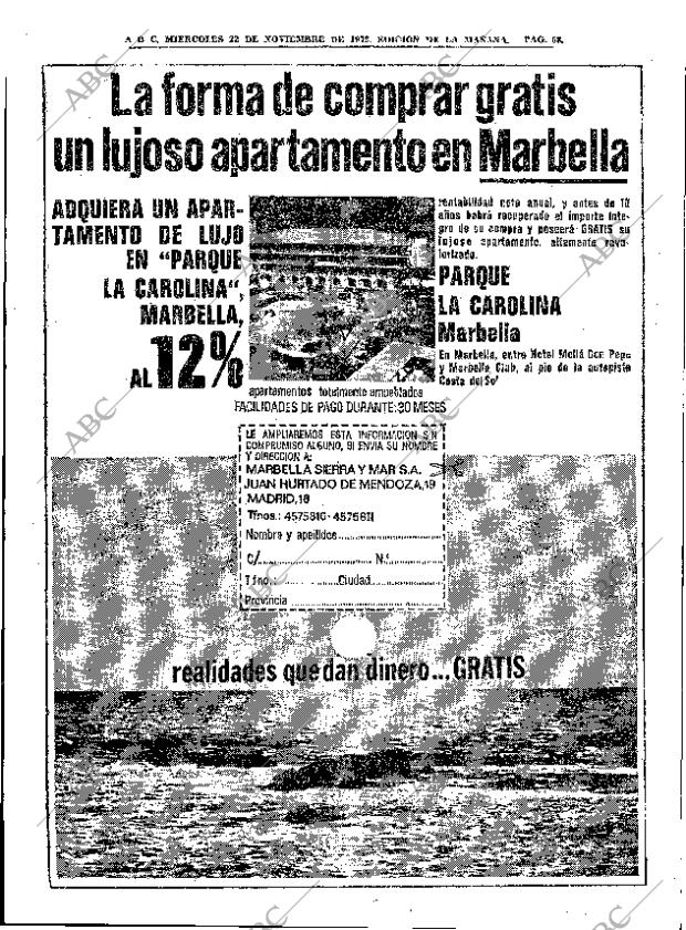 ABC MADRID 22-11-1972 página 68