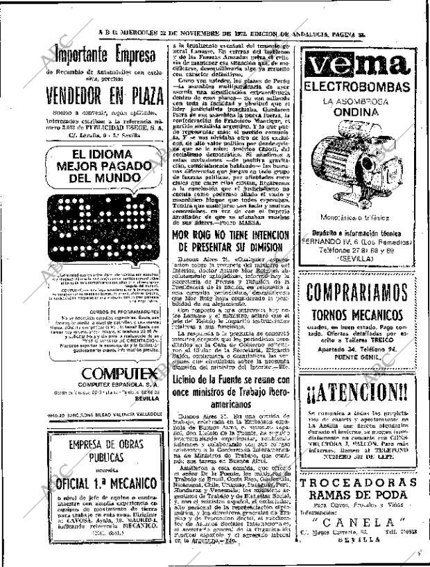 ABC SEVILLA 22-11-1972 página 32