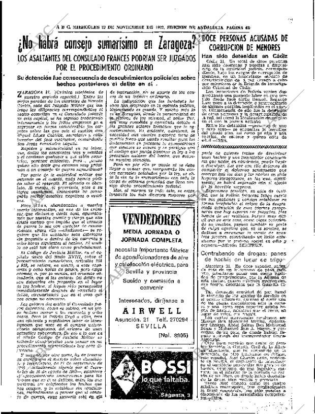 ABC SEVILLA 22-11-1972 página 43