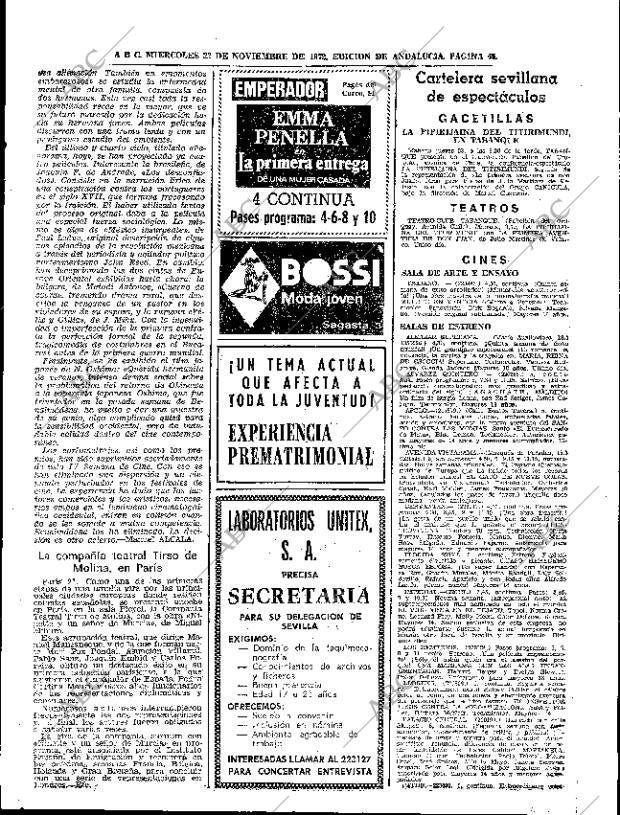 ABC SEVILLA 22-11-1972 página 69