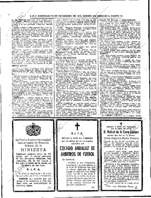 ABC SEVILLA 22-11-1972 página 70