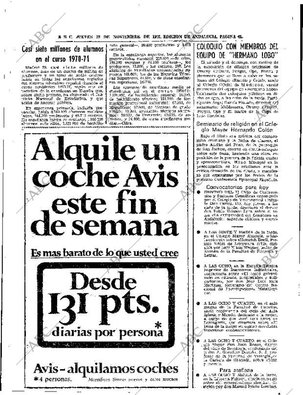 ABC SEVILLA 23-11-1972 página 35
