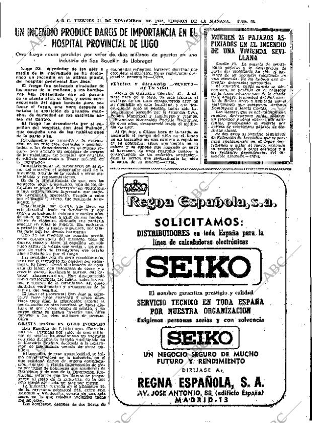 ABC MADRID 24-11-1972 página 45
