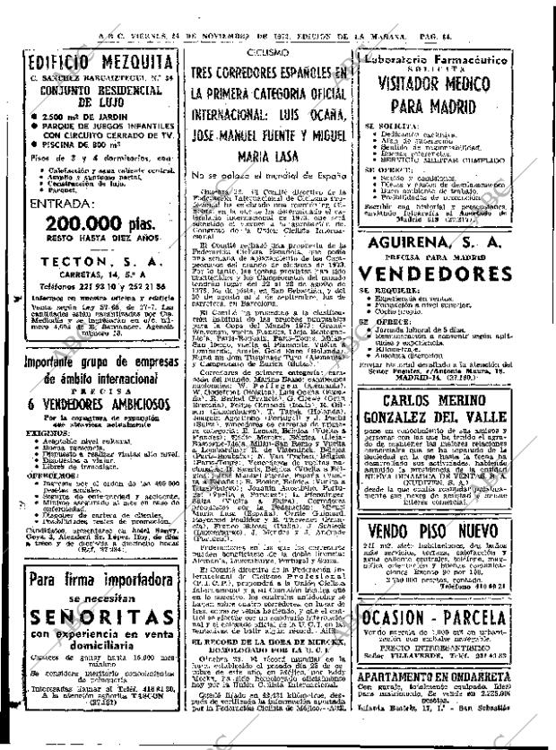 ABC MADRID 24-11-1972 página 84