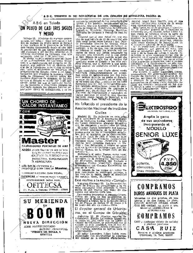 ABC SEVILLA 24-11-1972 página 42