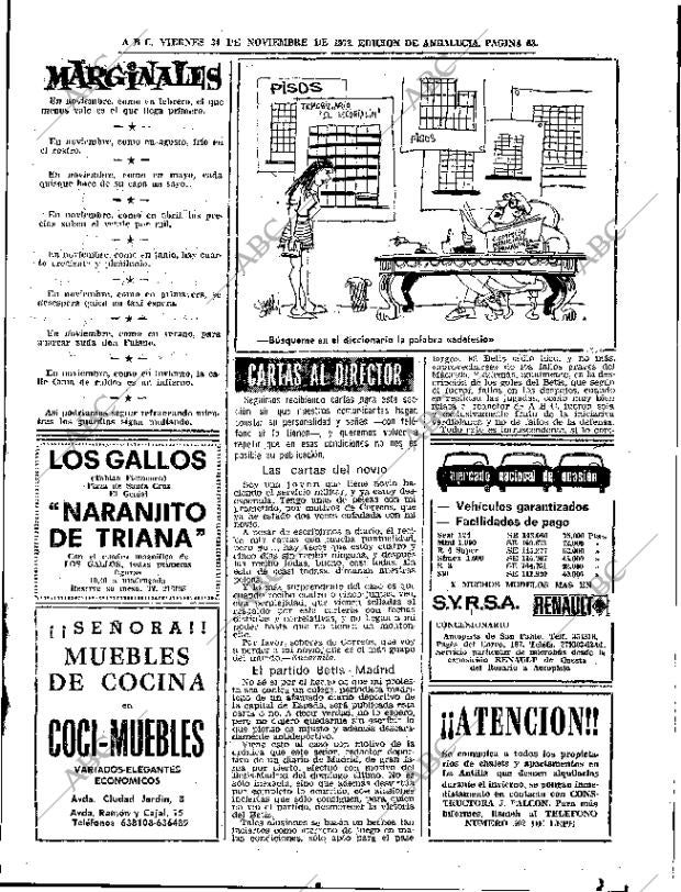 ABC SEVILLA 24-11-1972 página 53