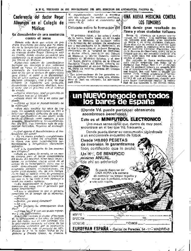 ABC SEVILLA 24-11-1972 página 61