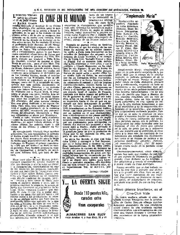 ABC SEVILLA 24-11-1972 página 73