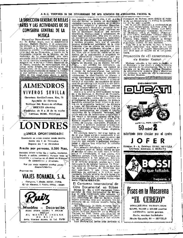 ABC SEVILLA 24-11-1972 página 74