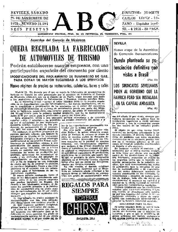 ABC SEVILLA 25-11-1972 página 31