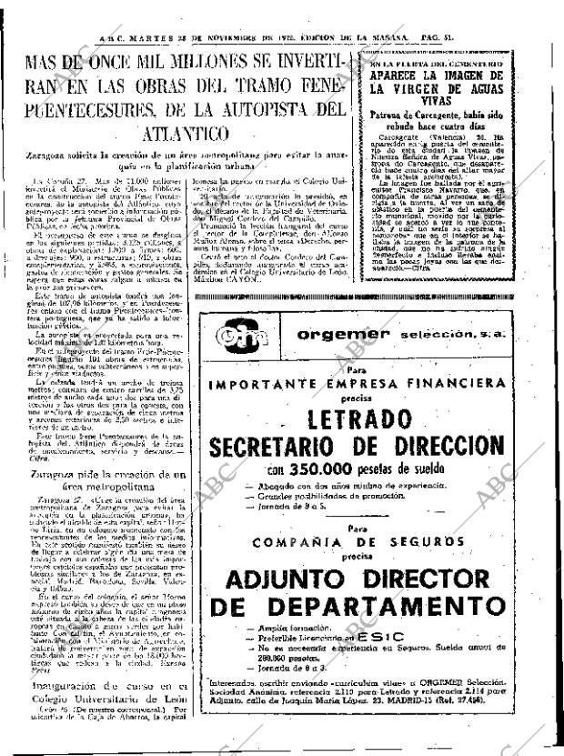 ABC MADRID 28-11-1972 página 49
