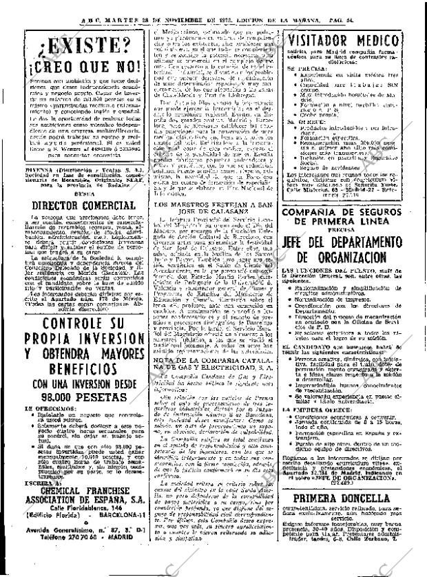 ABC MADRID 28-11-1972 página 52