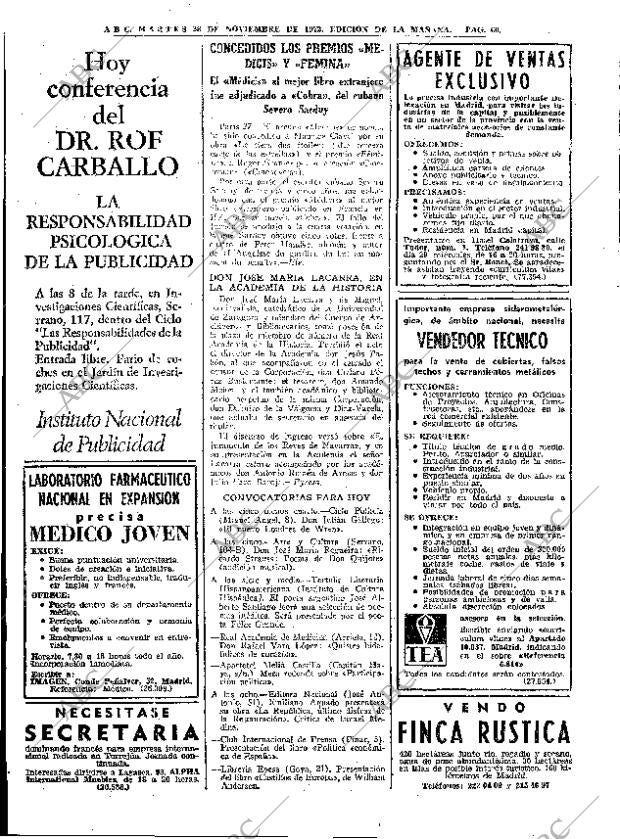 ABC MADRID 28-11-1972 página 58