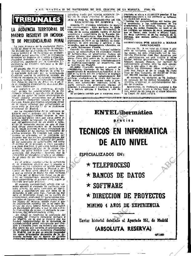 ABC MADRID 28-11-1972 página 63