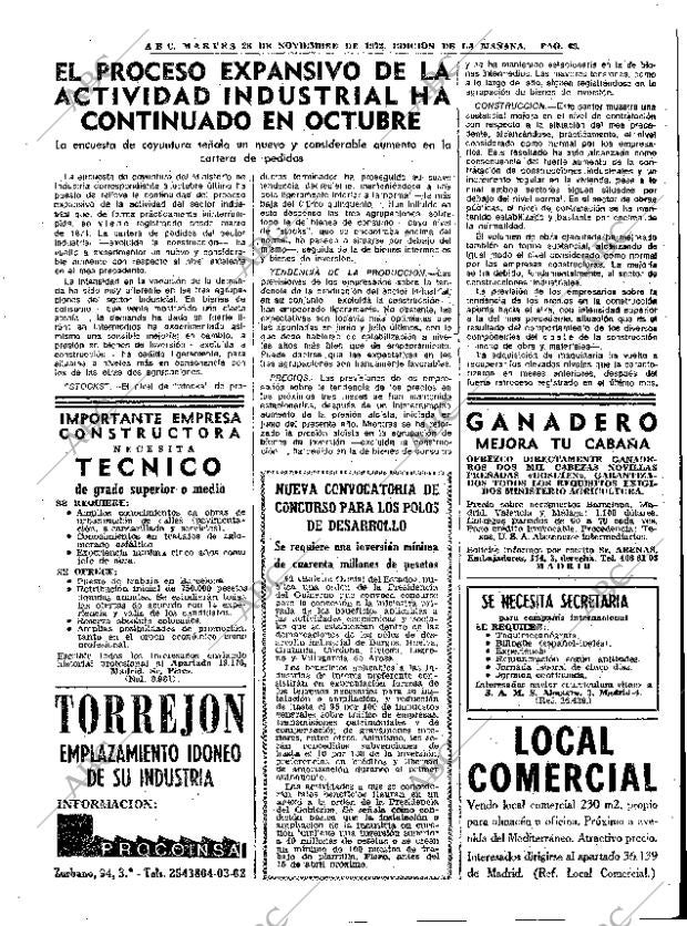 ABC MADRID 28-11-1972 página 67