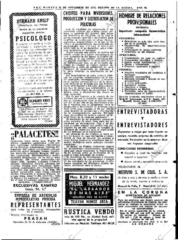 ABC MADRID 28-11-1972 página 91
