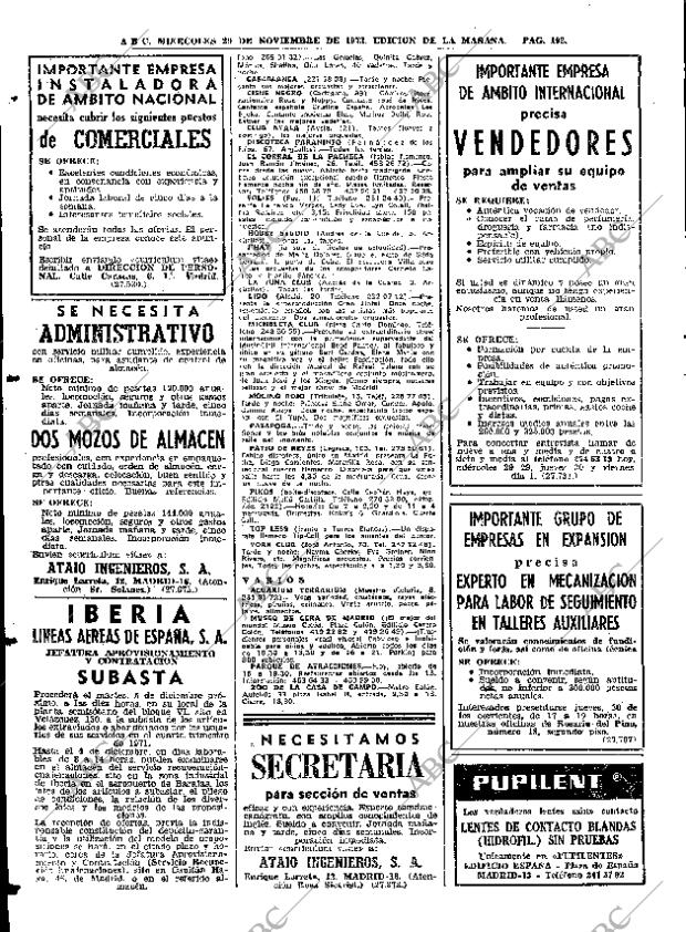 ABC MADRID 29-11-1972 página 102