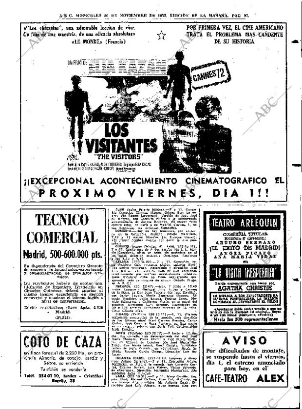 ABC MADRID 29-11-1972 página 97