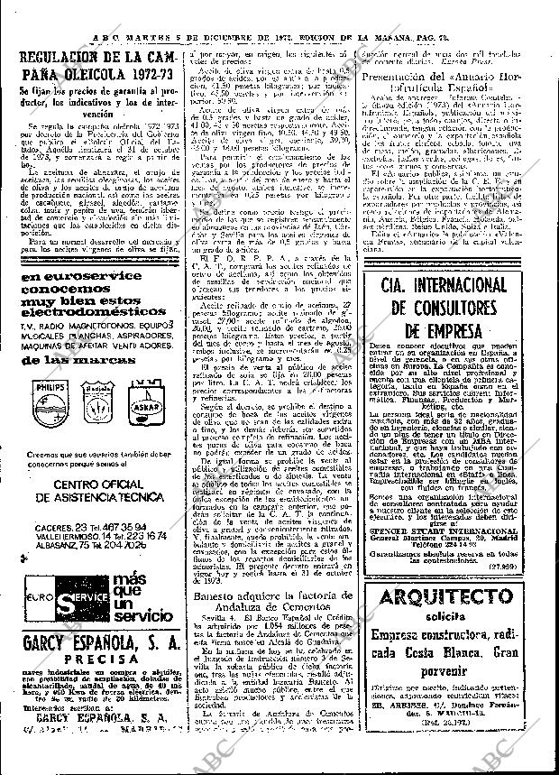 ABC MADRID 05-12-1972 página 72