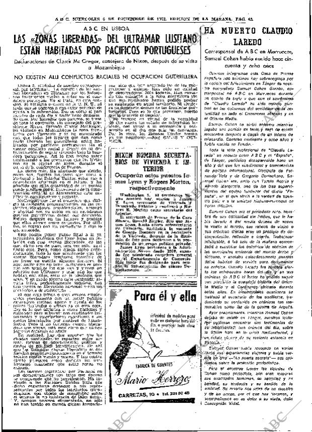 ABC MADRID 06-12-1972 página 43