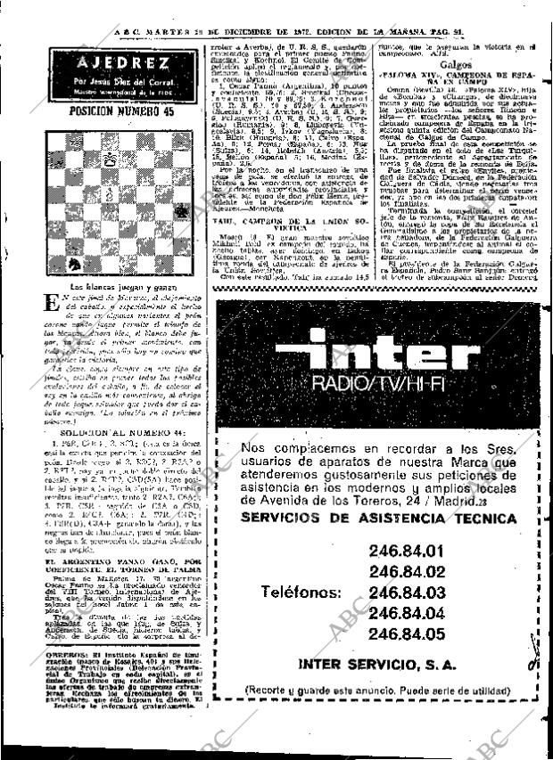 ABC MADRID 19-12-1972 página 91