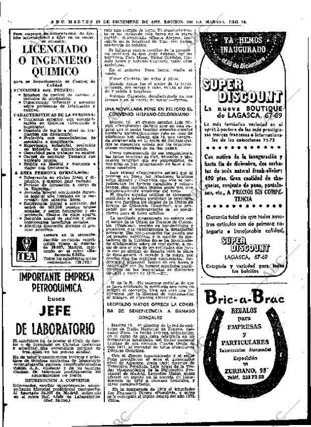 ABC MADRID 19-12-1972 página 94