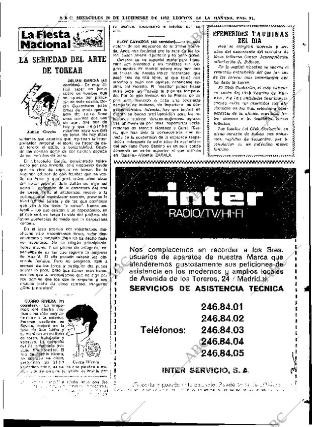 ABC MADRID 20-12-1972 página 91