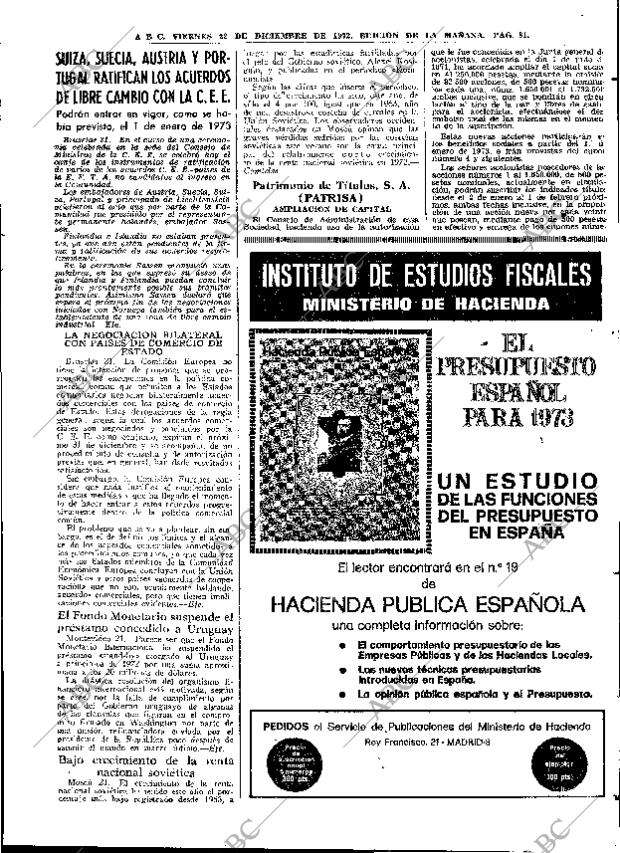 ABC MADRID 22-12-1972 página 81