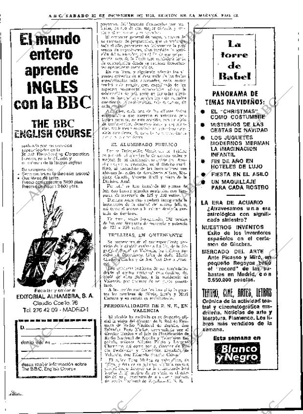 ABC MADRID 23-12-1972 página 62