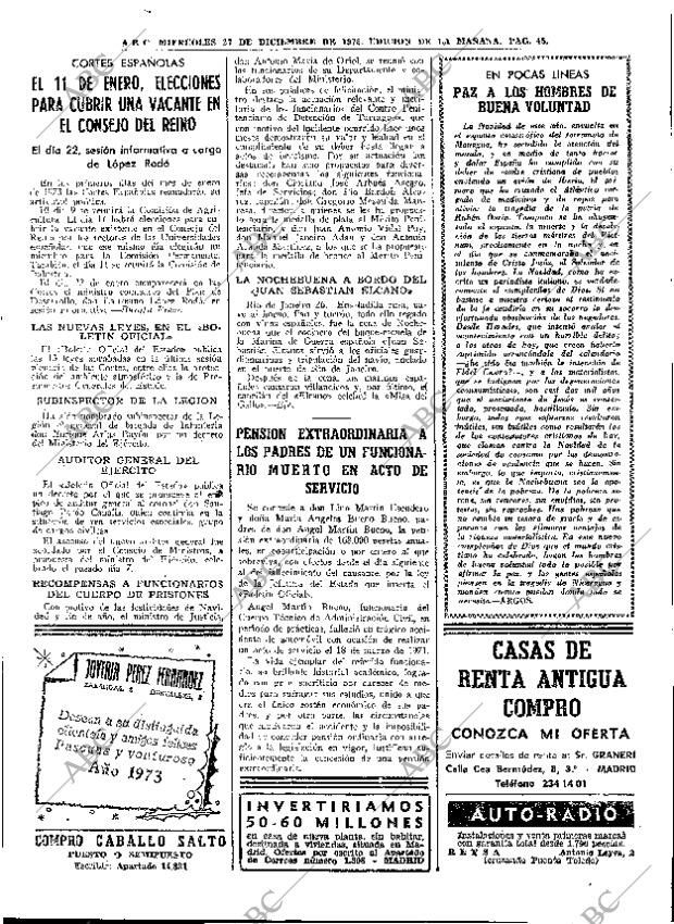 ABC MADRID 27-12-1972 página 45