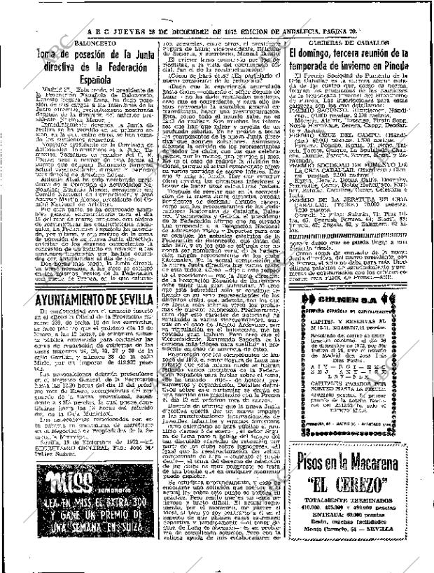 ABC SEVILLA 28-12-1972 página 70